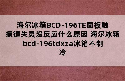 海尔冰箱BCD-196TE面板触摸键失灵没反应什么原因 海尔冰箱bcd-196tdxza冰箱不制冷